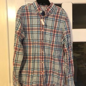 Brand new plaid button up shirt